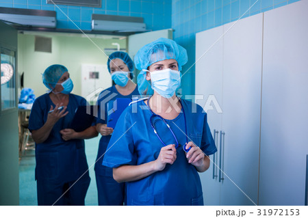 Portrait of female surgeon at hospital Portrait of female surgeon at hospital 31972153