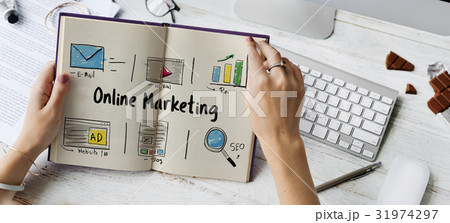 Online Strategy Media Marketing Icons Online Strategy Media Marketing Icons 31974297