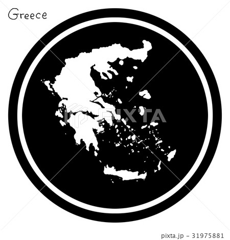 vector illustration white map of Greece 31975881