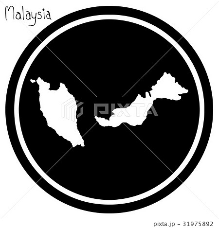 vector illustration white map of Malaysia 31975892