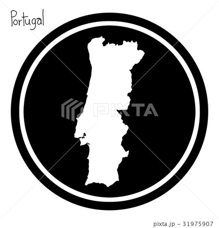 vector illustration white map of Portugal 31975907