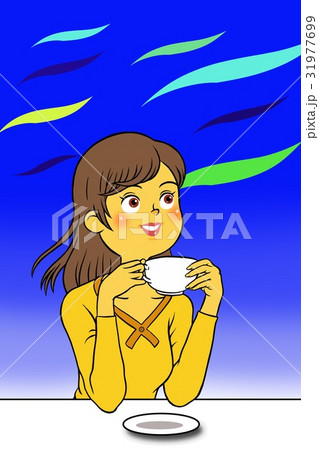 カフェでくつろぐ女性 31977699