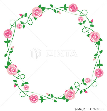 ピンクのバラのフレーム pink roses, decoration frame ピンクのバラのフレーム pink roses, decoration frame 31978599