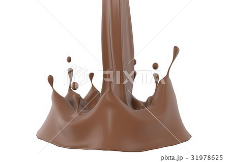 abstract liquid chocolate splash on isolated white 31978625