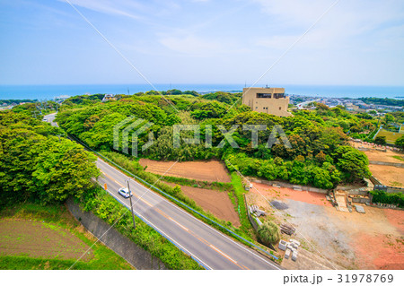 千葉県銚子市天王台付近を空撮 31978769