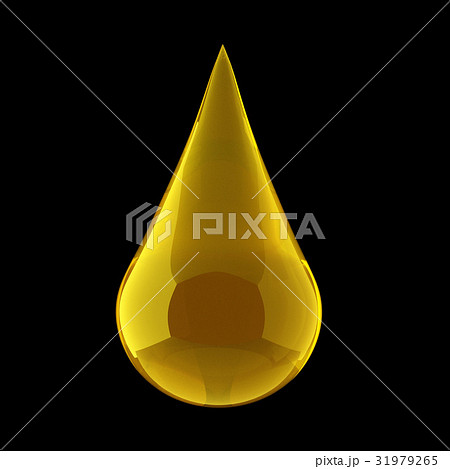 realistic oil drop on black in 3D rendering 31979265