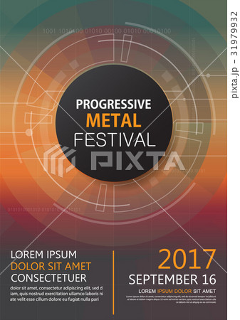 Progressive metal festival concert invitation 31979932