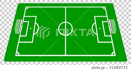 サッカーグラウンド サイドビューのイラスト素材 31980735 Pixta