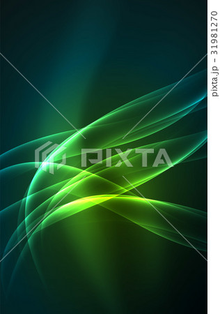 Vector glowing wave, smoke 31981270