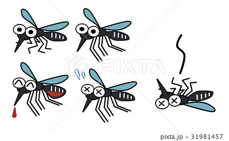蚊の表情セット １のイラスト素材 31981457 Pixta