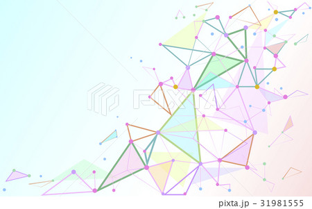 Abstract triangles space low poly. White background with