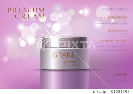 Facial cream glass jar realistic vector 31981592