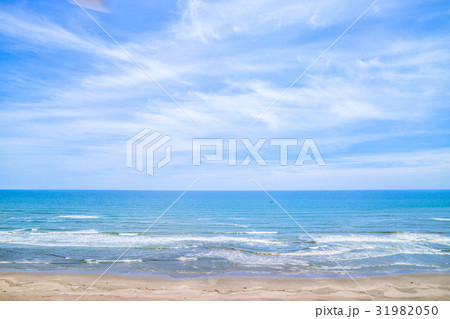大網白里市のきれいな海岸線を空撮 大網白里市のきれいな海岸線を空撮 31982050