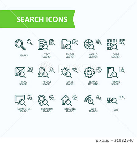 Set of vector illustrations fine line icons of 31982946