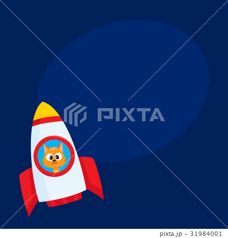 Cute little cat, kitten astronaut, spaceman 31984001