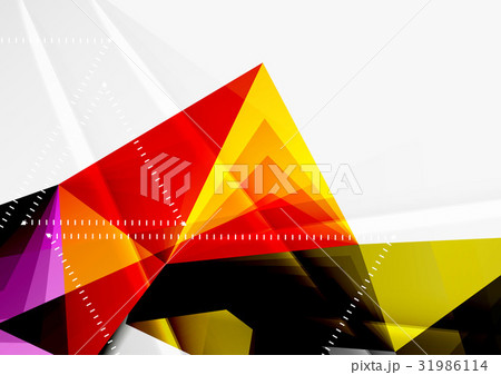 Vector low poly style 3d triangle line Vector low poly style 3d triangle line 31986114