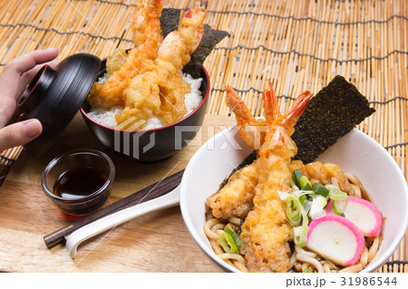 Tempura on rice and Udon Ramen Tempura on rice and Udon Ramen 31986544