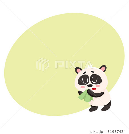 Sick panda having cold, flu, blowing its nose into 31987424