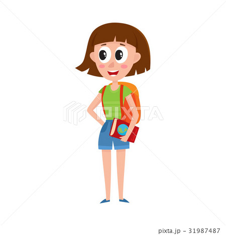 Young pretty woman, tourist with backpack and Young pretty woman, tourist with backpack and 31987487