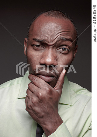portrait of handsome young black african man 31988849