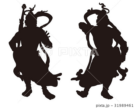 東大寺金剛力士像シルエット 東大寺金剛力士像シルエット 31989461