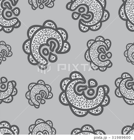 Seamless pattern. Doodle on gray background. Seamless pattern. Doodle on gray background. 31989600