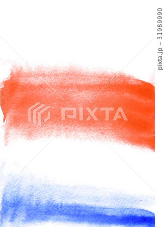 Card with red and blue blots. Watercolor painting  31989990