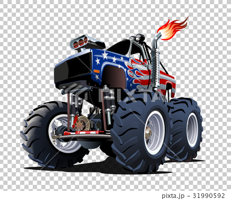 Cartoon Monster Truck - Stock Illustration [31990592] - PIXTA