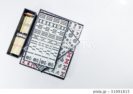 Mahjong the  east asia game on white background 31991815