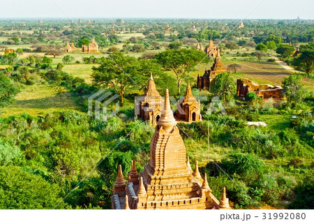 平原に林立するパゴダ群（バガン／ミャンマー） 31992080