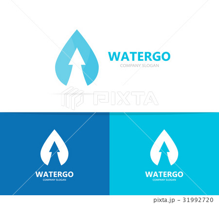 oil and arrow up logo combination. Drop and growth oil and arrow up logo combination. Drop and growth 31992720