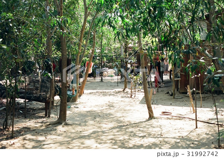 アキ ラーの地雷博物館 シェムリアップ カンボジア の写真素材