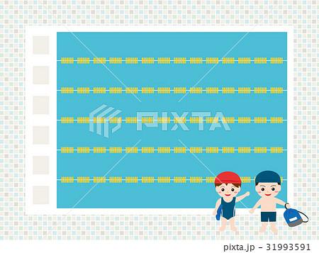 プールのメッセージカード背景 31993591