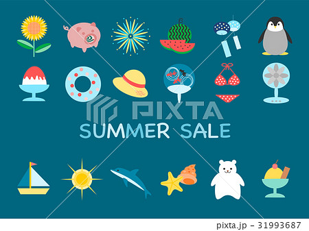 サマーセール Summer Sale イラスト アイコンのイラスト素材 31993687 Pixta