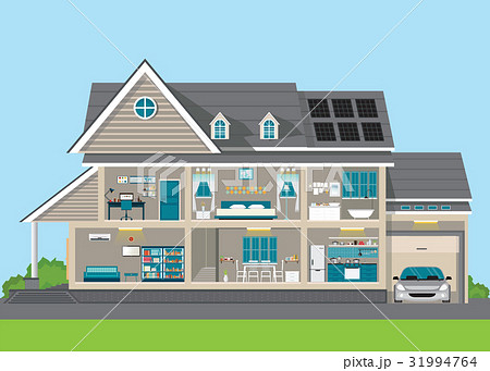 Modern home design exterior and interior room  31994764