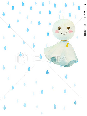 雨粒とてるてる坊主（たて） 31995313