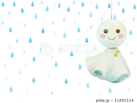 雨粒とてるてる坊主（よこ） 31995314