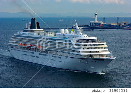 神奈川県横浜市　飛鳥Ⅱ　初入港　横浜港 31995551