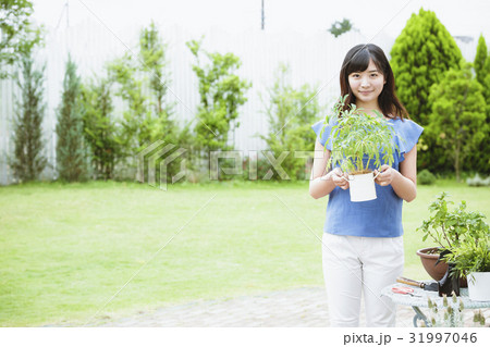 ガーデニングイメージ２０女性 31997046
