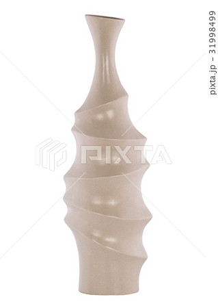 Beautiful ceramic vase on white background 31998499