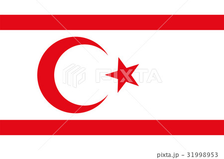 background of north cyprus flag 31998953