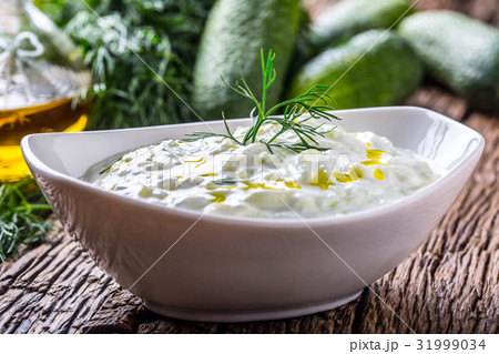Tzatziki. Traditional greek dip sauce or dressing. 31999034