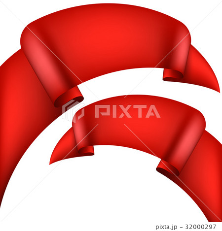 Realistic Red decorative ribbon. EPS 10 Realistic Red decorative ribbon. EPS 10 32000297