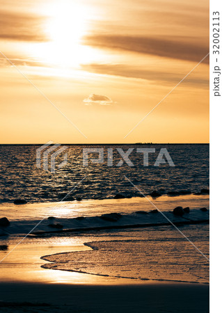 Vertical view of golden sunset Vertical view of golden sunset 32002113