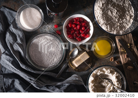 Ingredients for cannoli on the stone background Ingredients for cannoli on the stone background 32002410
