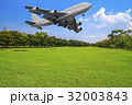 passenger airplane in the blue sky  32003843