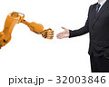Auto robot and human holding hands with handshake  32003846