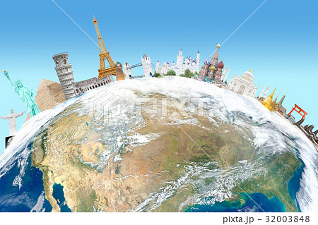 Famous landmarks around the world concept travel  32003848