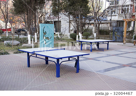 北京市内の風景:公園にある卓球台 北京市内の風景:公園にある卓球台 32004467