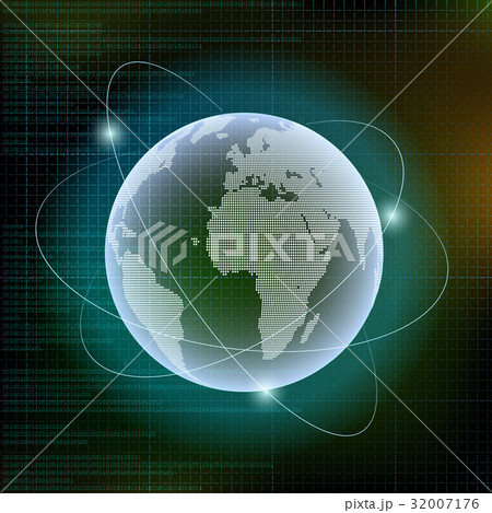 Planet Earth. Digital technology background. 32007176